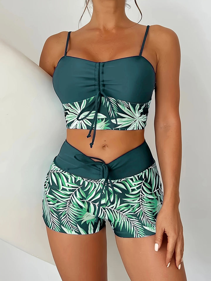 Women's Crop Top Bikini with Short StylebySassy