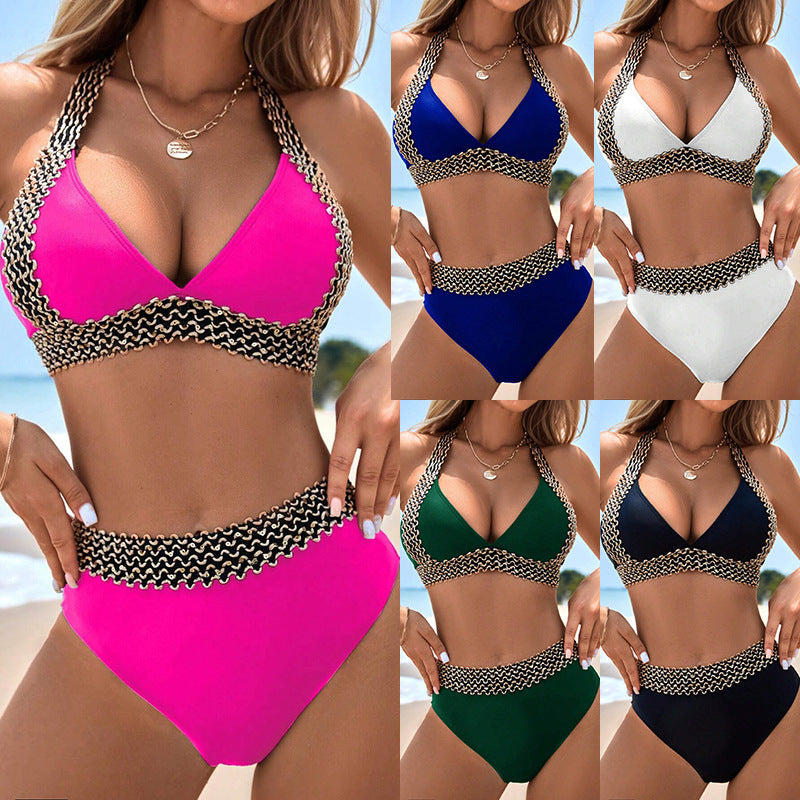 Ladies Triangle Bikini with Fashionable Accents StylebySassy