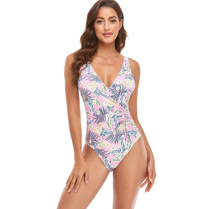 Women's Sporty One-Piece Swimsuit with Modern Wrap Design StylebySassy