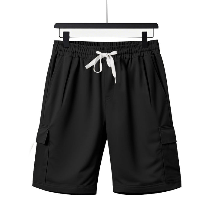Men's elastic Cargo Bermuda with drawstring and multiple pockets StylebySassy
