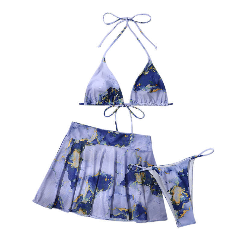 Women's bikini set with flattering skirt look StylebySassy