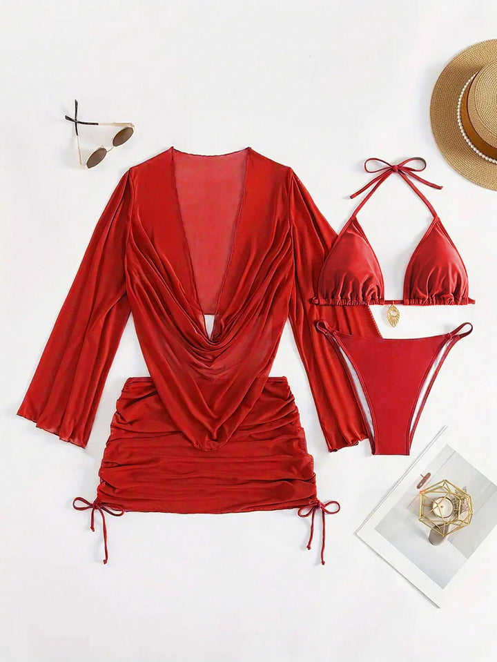 Ladies Bikini Set with elegant wrap top StylebySassy