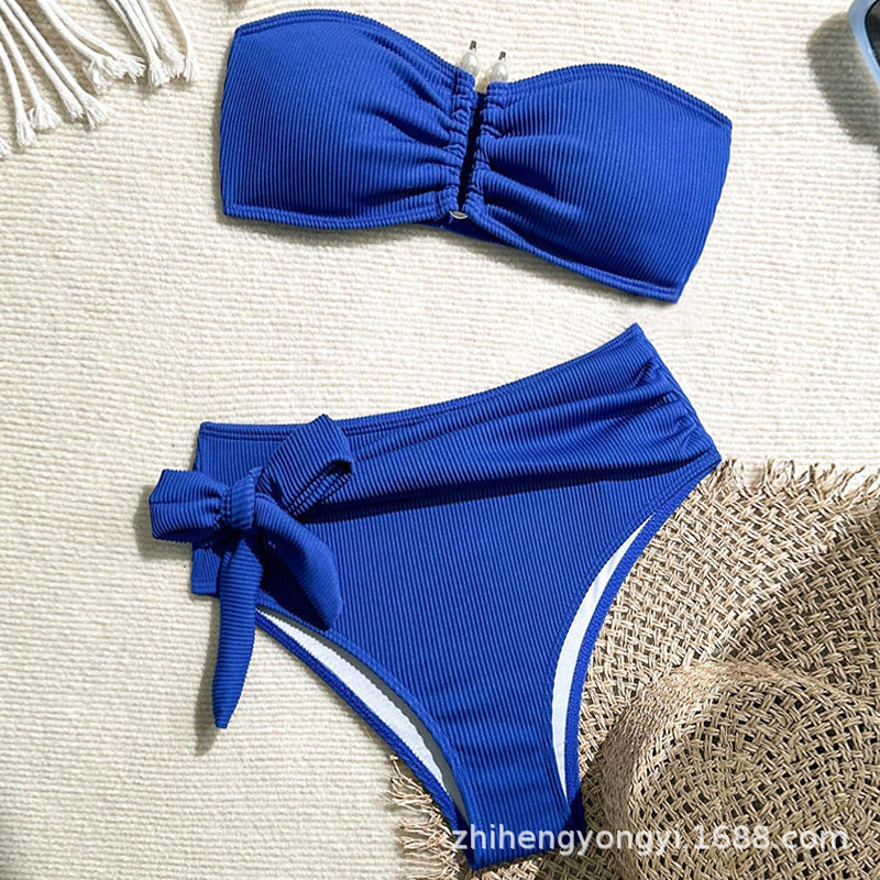 Women's Bandeau Bikini with Modern Wrap Waist StylebySassy