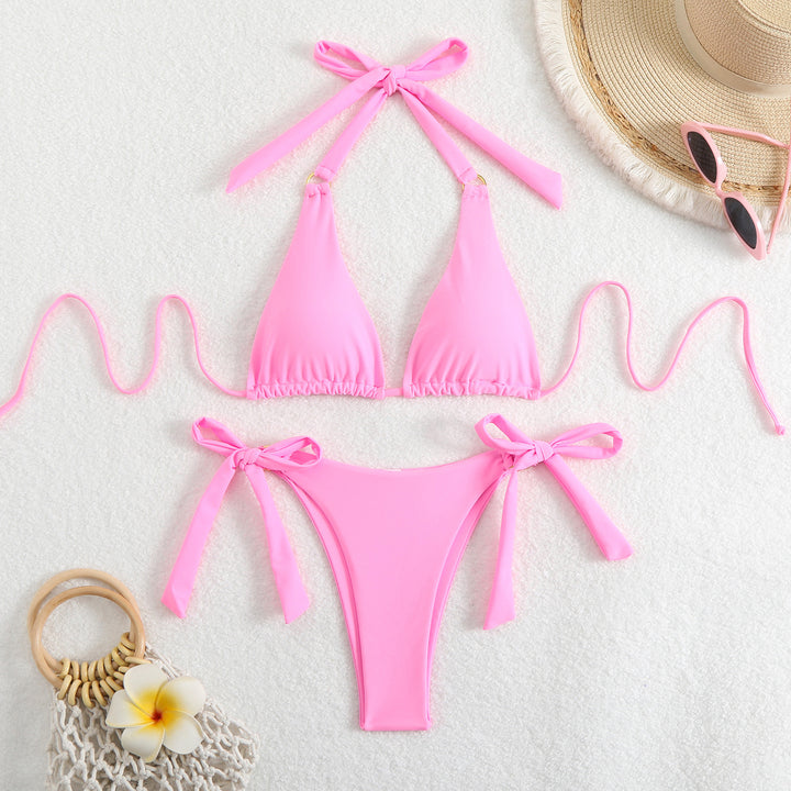 Ladies triangle bikini with adjustable ties StylebySassy