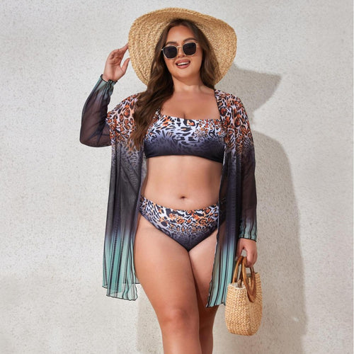 Women's Beach Ensemble with Leopard Pattern StylebySassy
