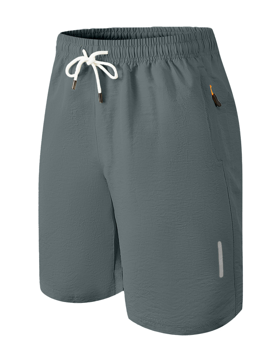 Men's nan ultralight quick-drying sports and swim shorts with elastic waistband drawstring zipper pocket and reflective detail StylebySassy