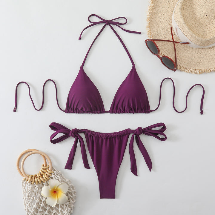 Women Triangle Bikini with fashionable tie straps StylebySassy