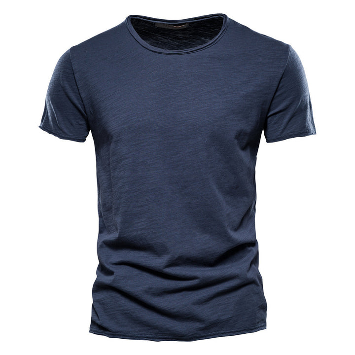 Men's lightweight cotton shirt with round neckline and slim fit StylebySassy