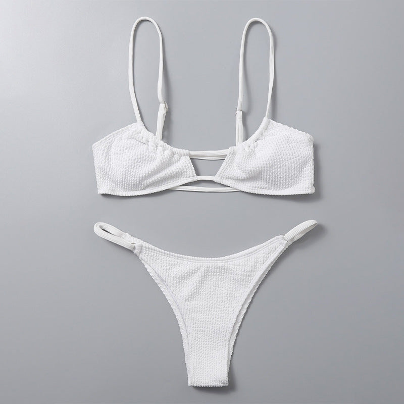 Women's bikini set with trendy rib structure and adjustable straps StylebySassy