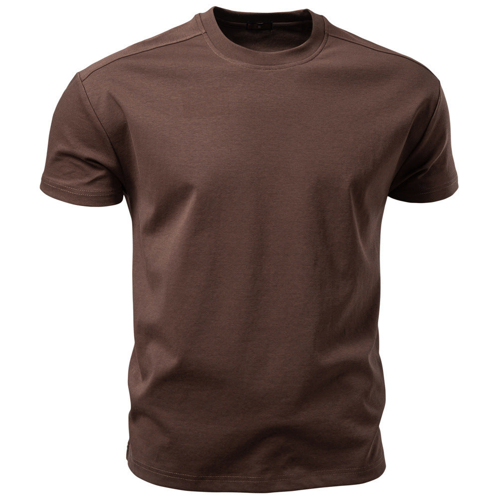 Men's nano classic cotton jersey round neck shirt with reinforced collar StylebySassy