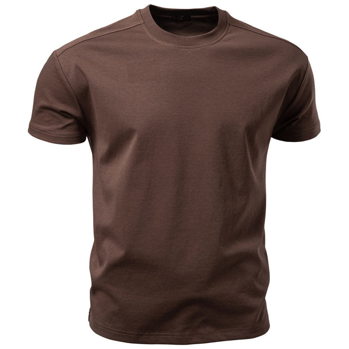 Men's nano classic cotton jersey round neck shirt with reinforced collar StylebySassy