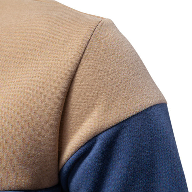 Men's sporty-elegant long-sleeve polo in rugby style with contrasting collar and wide chest panel StylebySassy