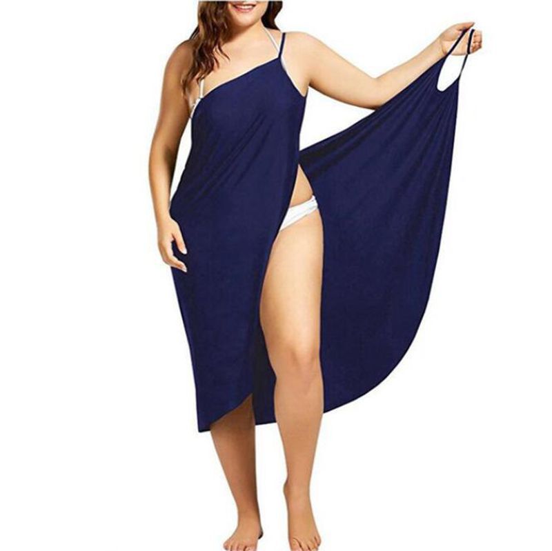 Women's nan versatile beach pareo wrap dress with spaghetti straps and asymmetrical hem StylebySassy