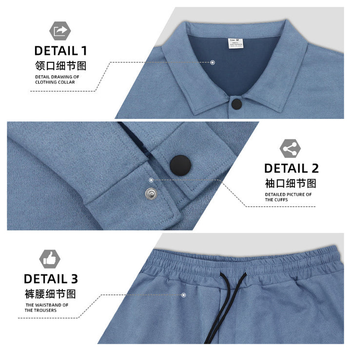 Men's nan utilitarian sweat training set with overshirt, chest flaps, and tapered jogger pants StylebySassy