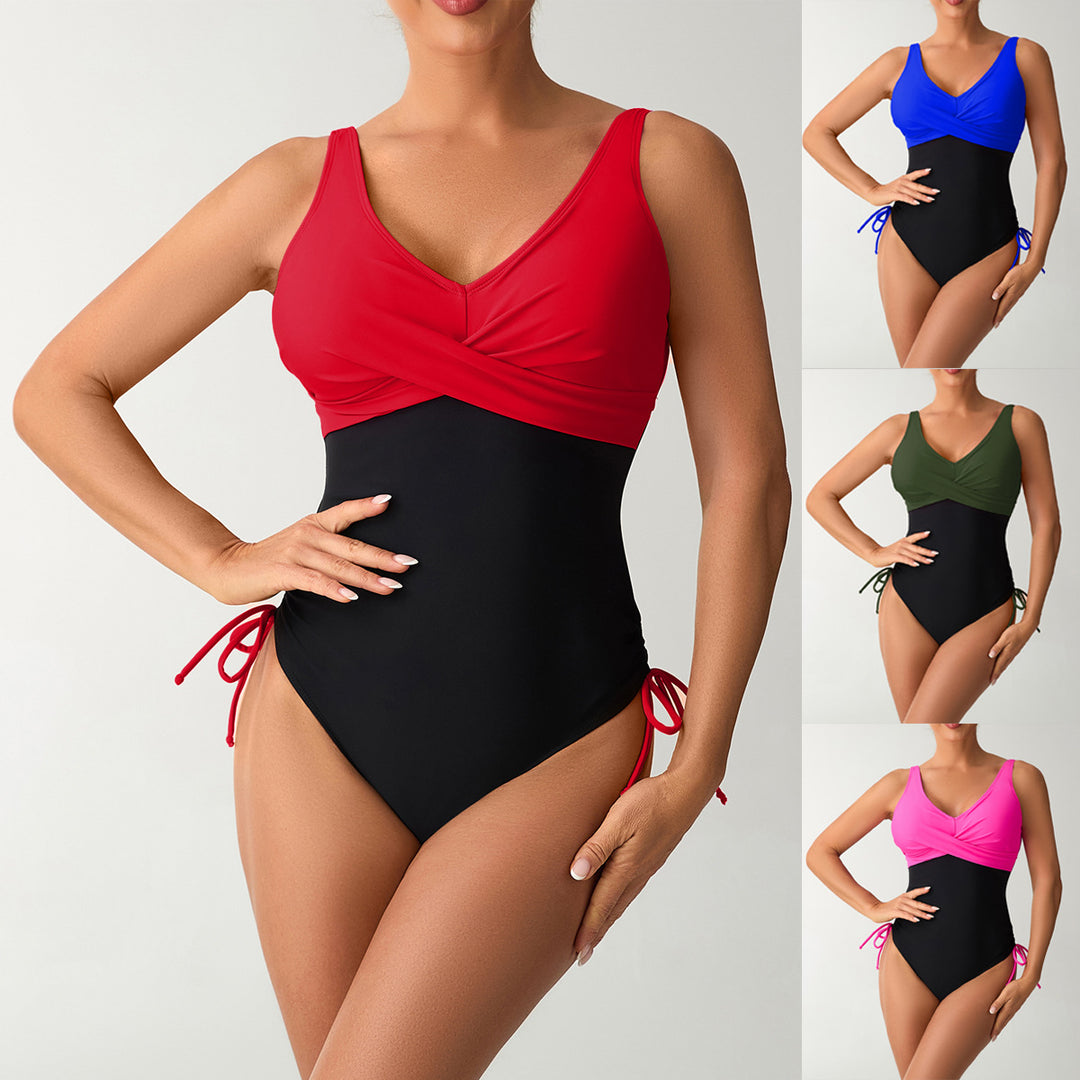 Ladies' one-piece swimsuit with fashionable wrap design StylebySassy