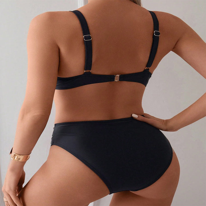 Women's High Neck Bikini with Fashion Inserts StylebySassy