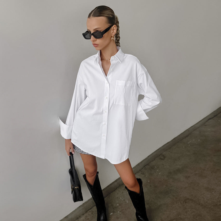 Women's Oversized Shirt Blouse made of high-quality Cotton StylebySassy