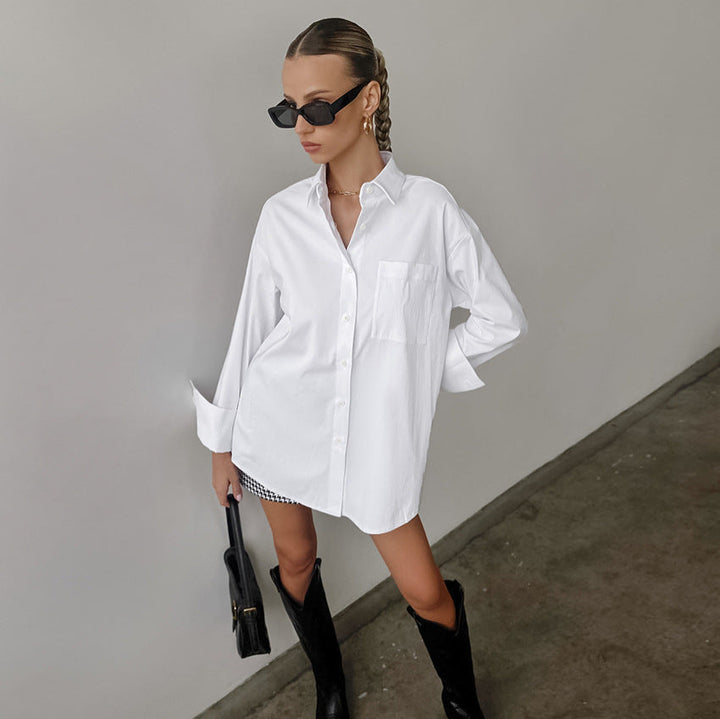 Women's Oversized Shirt Blouse made of high-quality Cotton StylebySassy