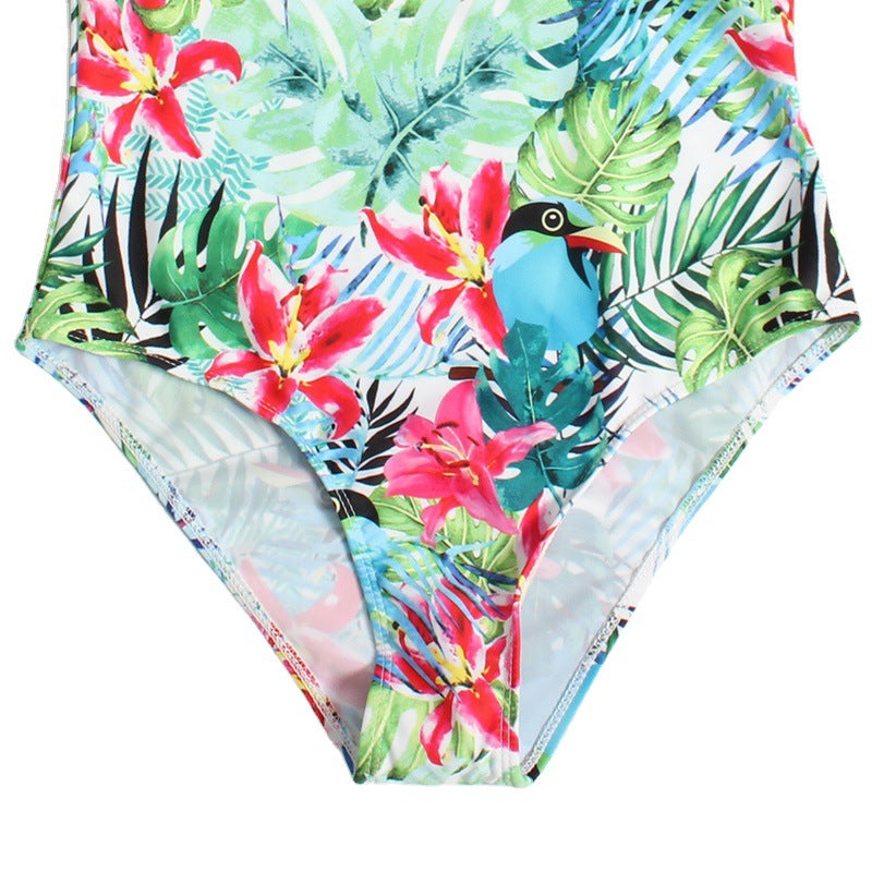 Women's Swimwear One-Piece with Cute Tropical Pattern StylebySassy