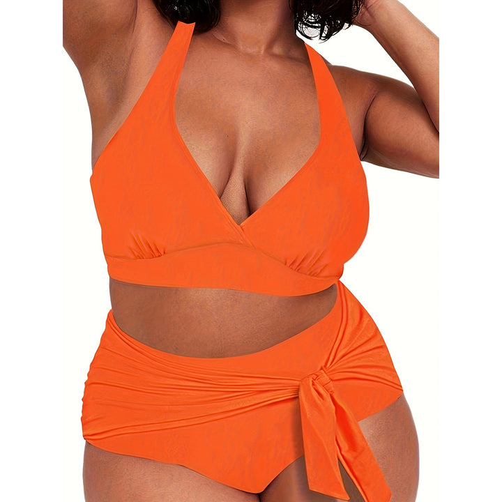 Women's Two-Piece Swim Outfit with Casual Wrap Skirt StylebySassy