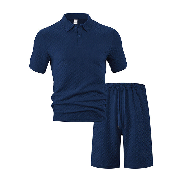Men's structured polo set made of breathable cotton blend StylebySassy