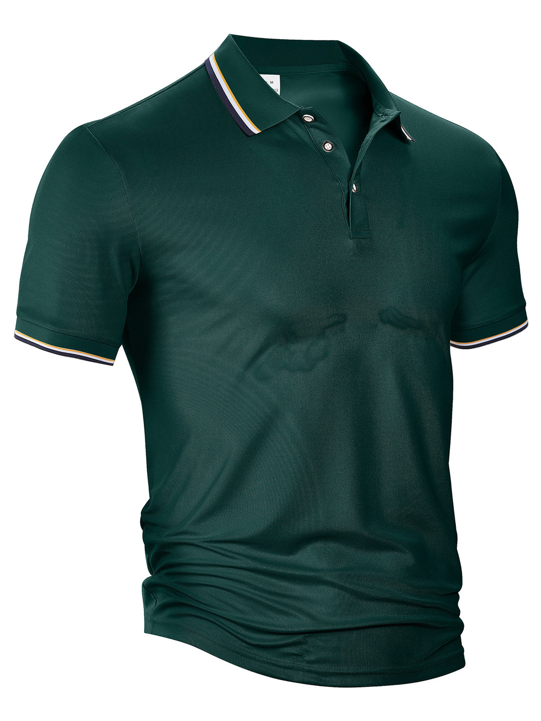 Men's classic polo shirt made of piqué with contrasting stripes at the collar StylebySassy