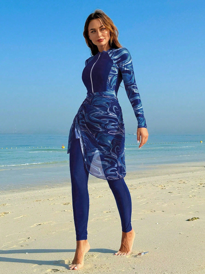 Women’s Sporty Surf Suit with Fashionable Wrap Design StylebySassy