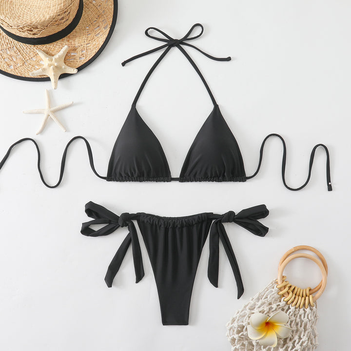 Women Triangle Bikini with fashionable tie straps StylebySassy