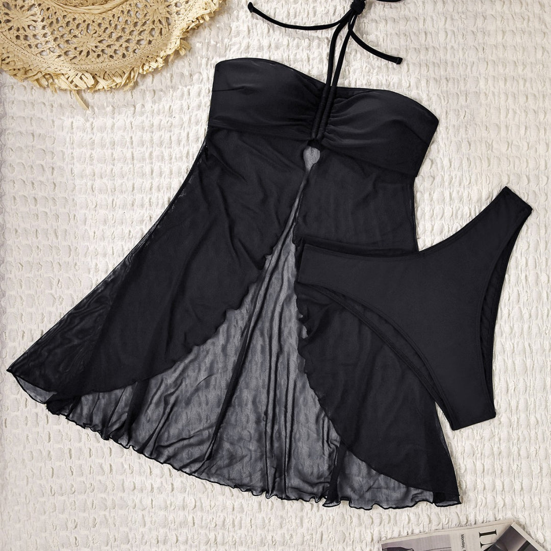 Ladies swimwear with flowing skirt and padded top StylebySassy