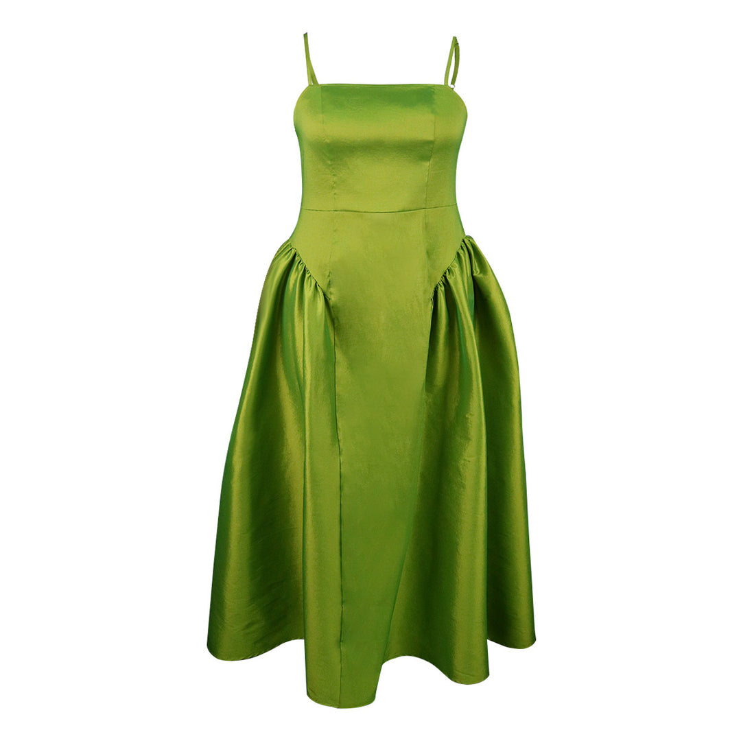 Women Elegant A-Line Maxi Dress with Generous Skirt