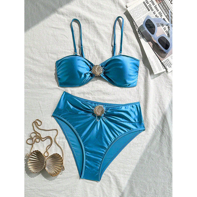 Ladies bikini with elegant shell appliqué StylebySassy