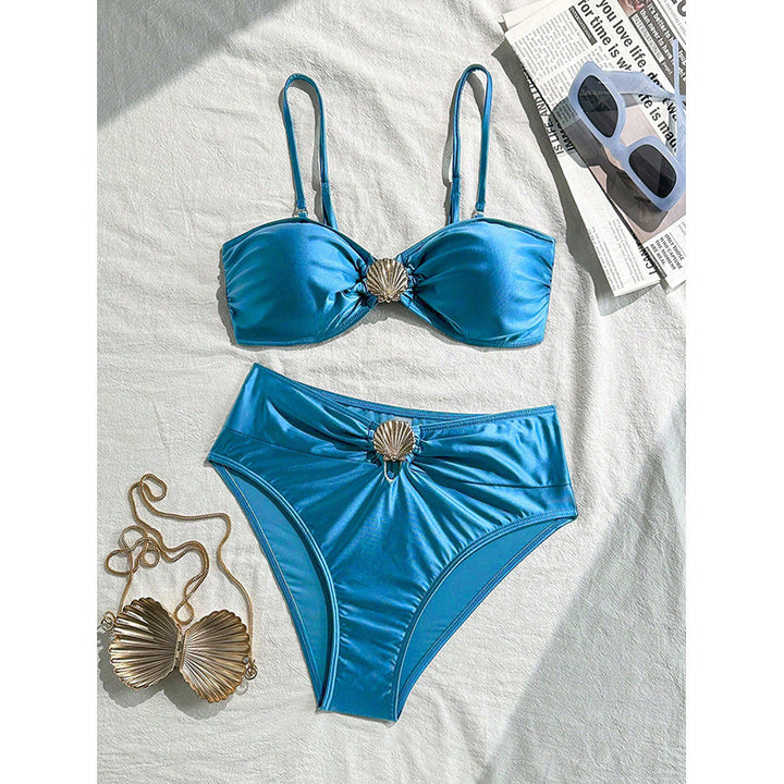 Ladies bikini with elegant shell appliqué StylebySassy