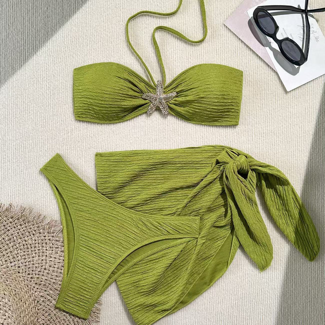 Ladies bandeau bikini with stylish wrap towel StylebySassy