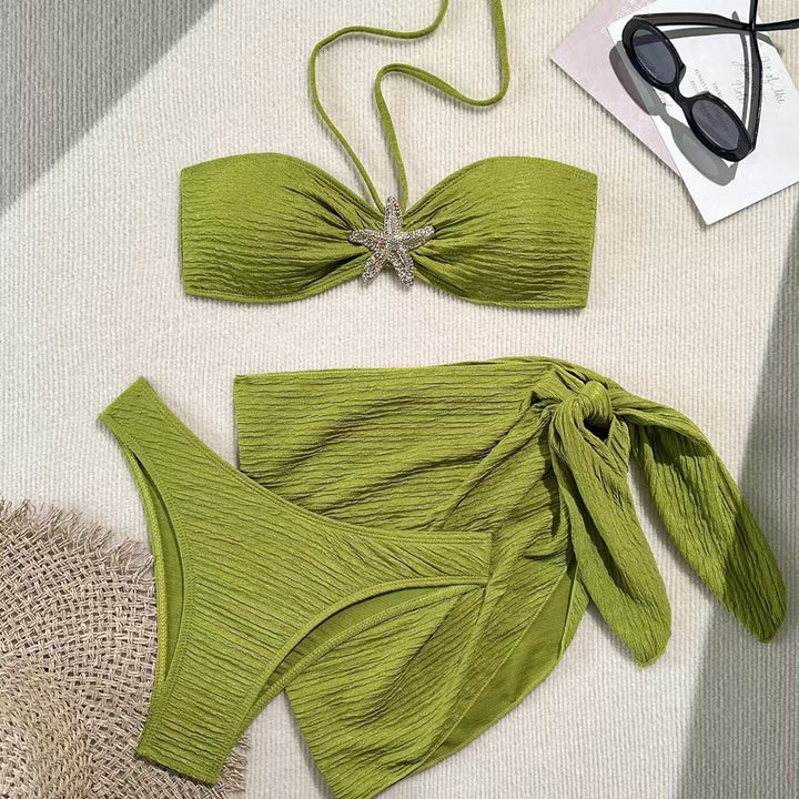 Ladies bandeau bikini with stylish wrap towel StylebySassy