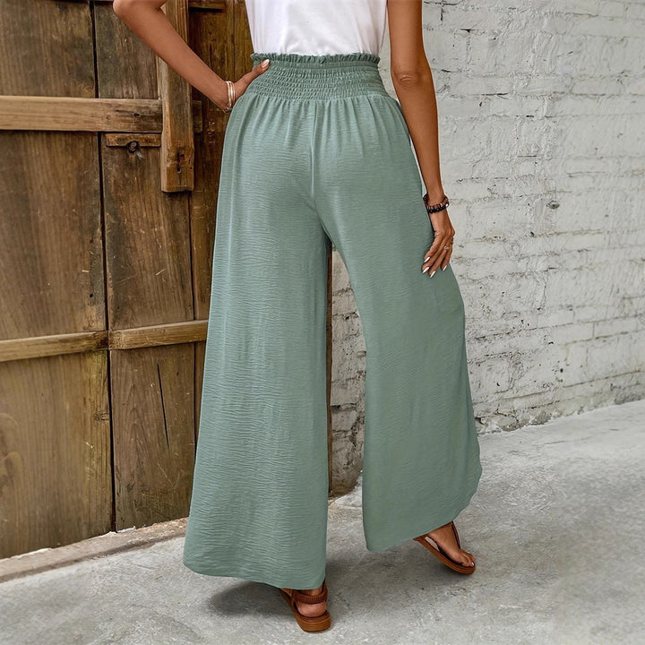 Ladies nan wrap maxi skirt with high smocked waistband and integrated palazzo pants lining StylebySassy