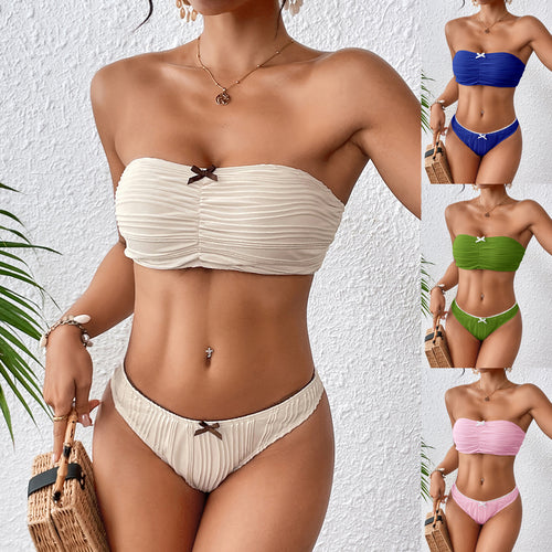 Women's Bandeau Bikini with decorative Ruffles StylebySassy