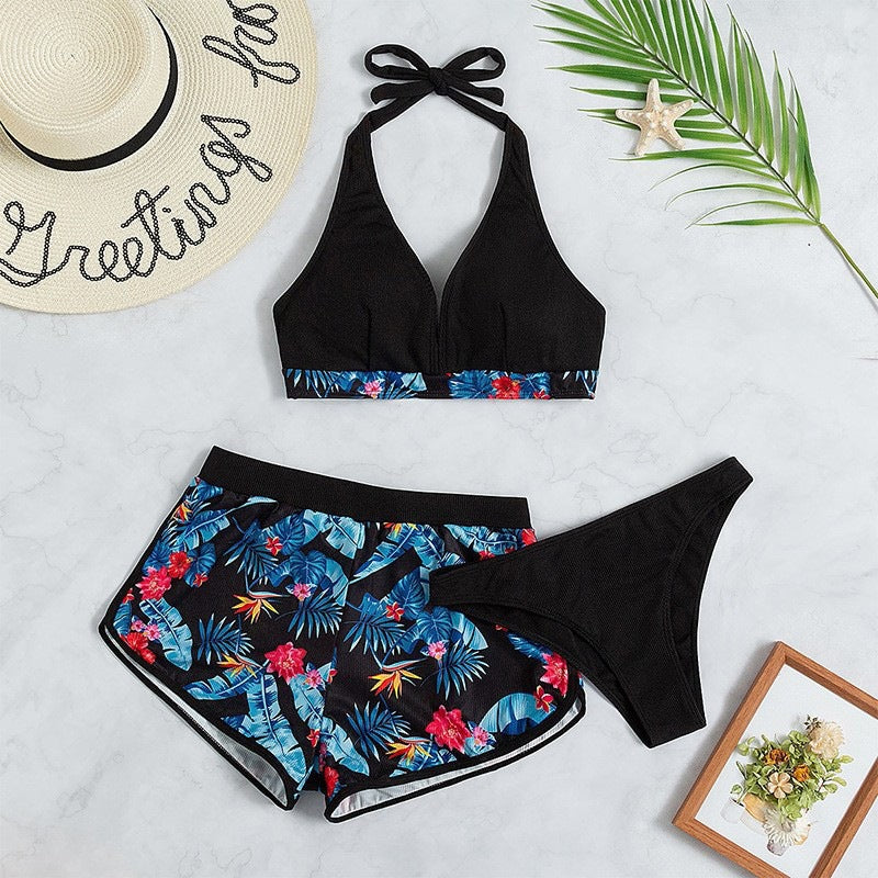 Women’s bikini set with sporty top and comfortable shorts StylebySassy