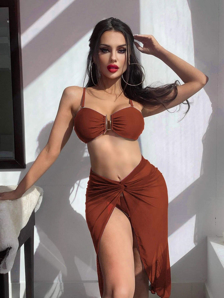 Women’s bikini set with sophisticated cut details StylebySassy