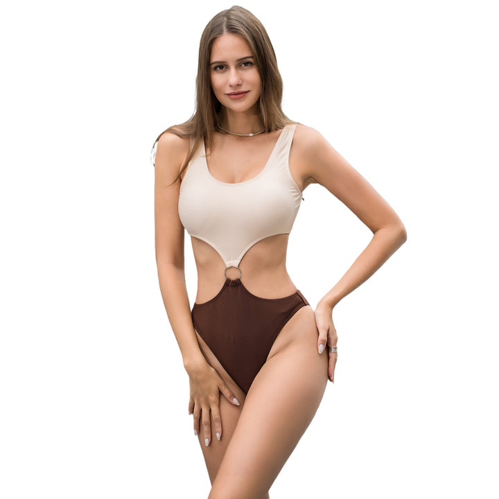 Women's one-piece swimsuit with innovative cut-out and chic ring detail StylebySassy