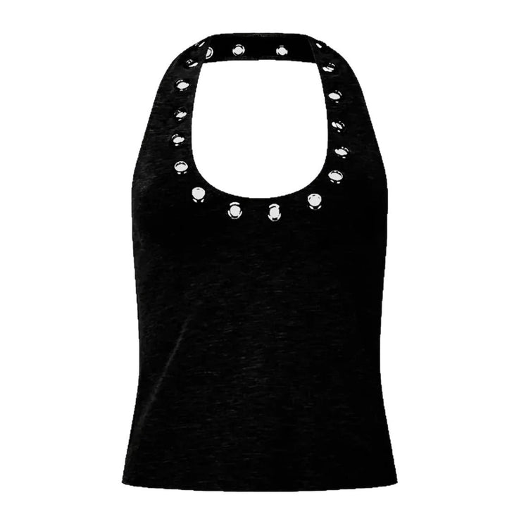 Women's Stylish Halter Top with Shiny Eyelets StylebySassy