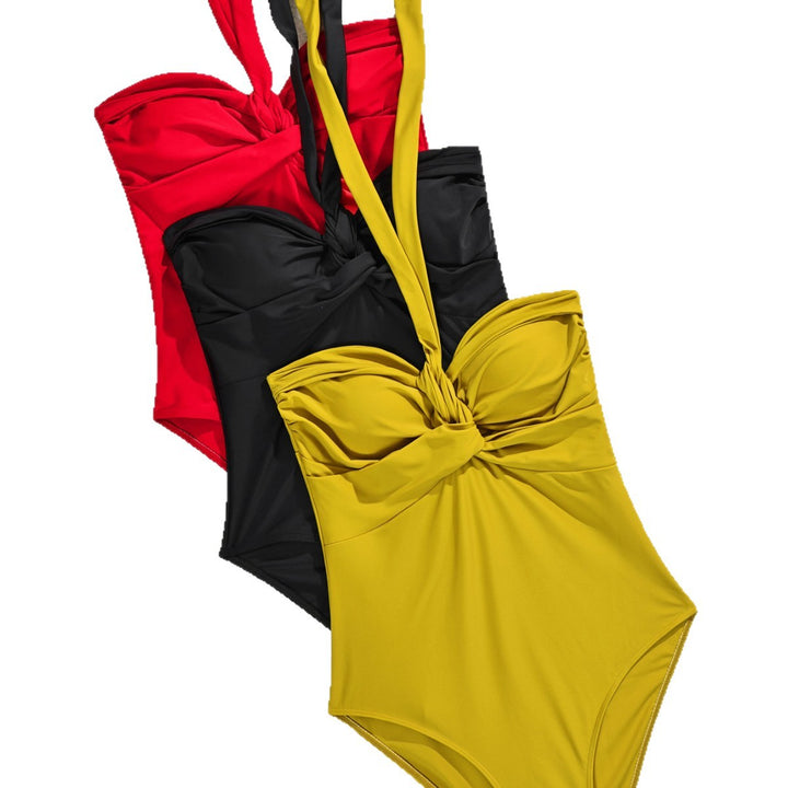 Women's Elegant Swimsuit with Refined Wrap Look StylebySassy