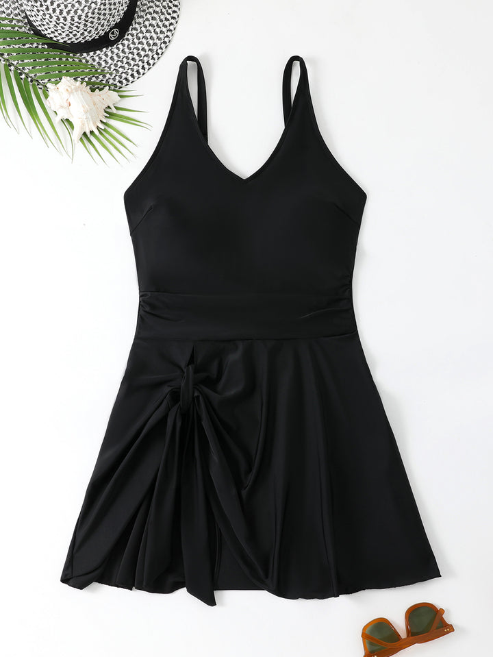 Women's Flowing Swimsuit with Wrap Look StylebySassy