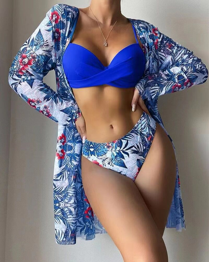 Women's Bikini Set with Floral Cover-Up StylebySassy