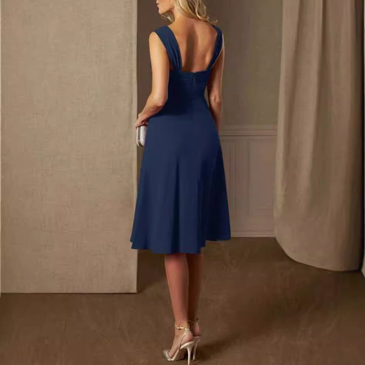 Women's Chiffon Evening Dress with Bolero and Asymmetrical Layered Skirt StylebySassy