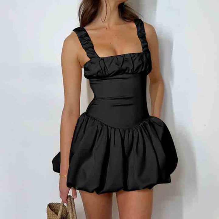 Women's mini dress with voluminous skirt and ruffle details StylebySassy