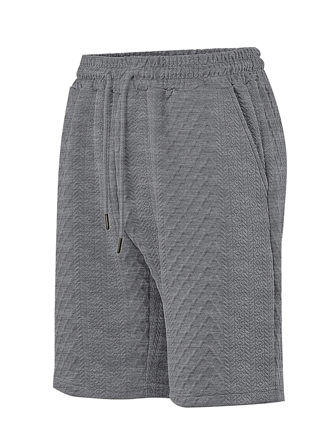 Men's structured lounge shorts with elastic waistband drawstring and side pockets StylebySassy