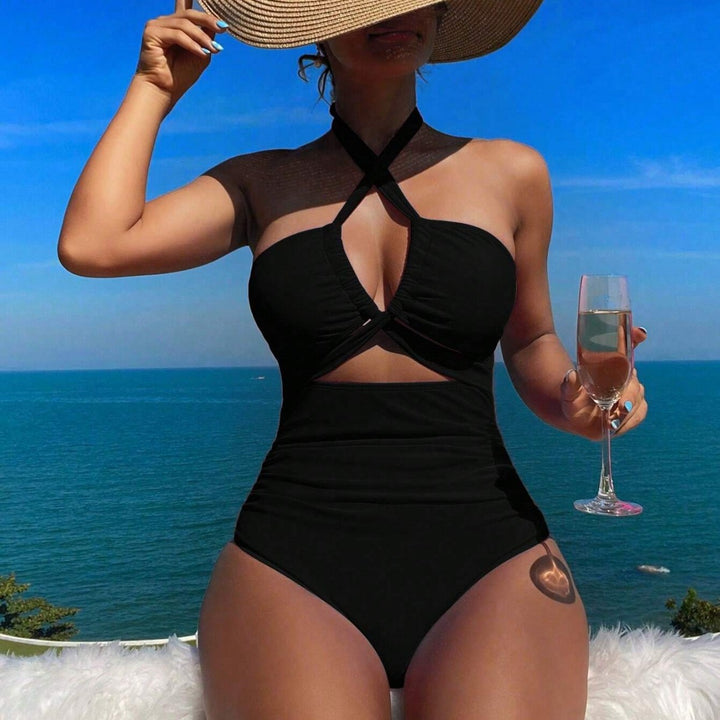 Women Elegant One-Piece Swimsuit with Emphasized Cut StylebySassy