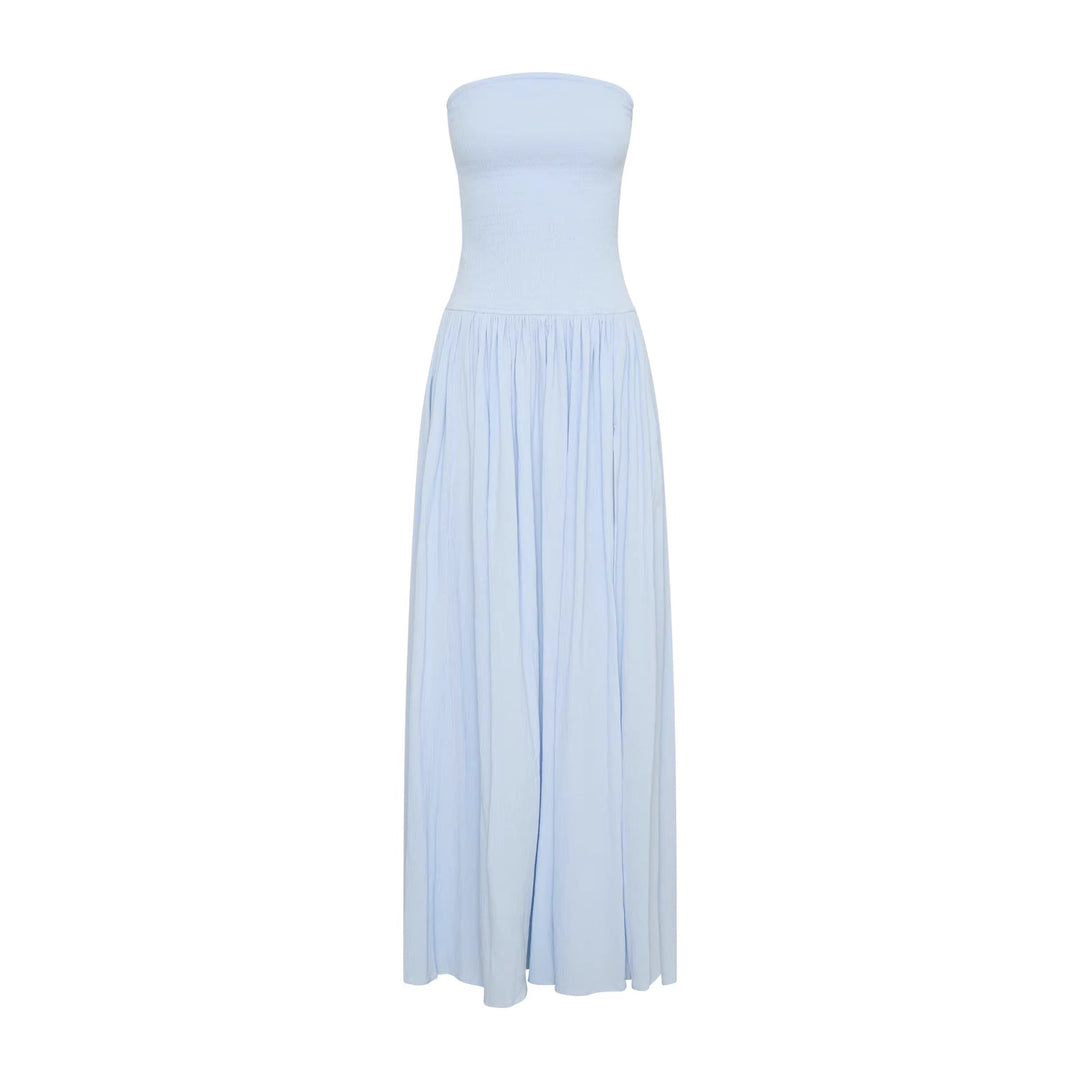 Women’s maxi dress with elastic bodice and flowing skirt StylebySassy