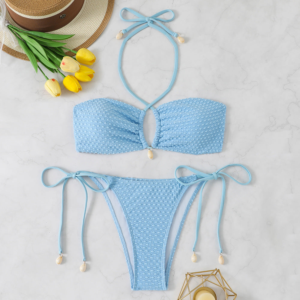 Women's bikini set with innovative tie design and trendy cut-out StylebySassy