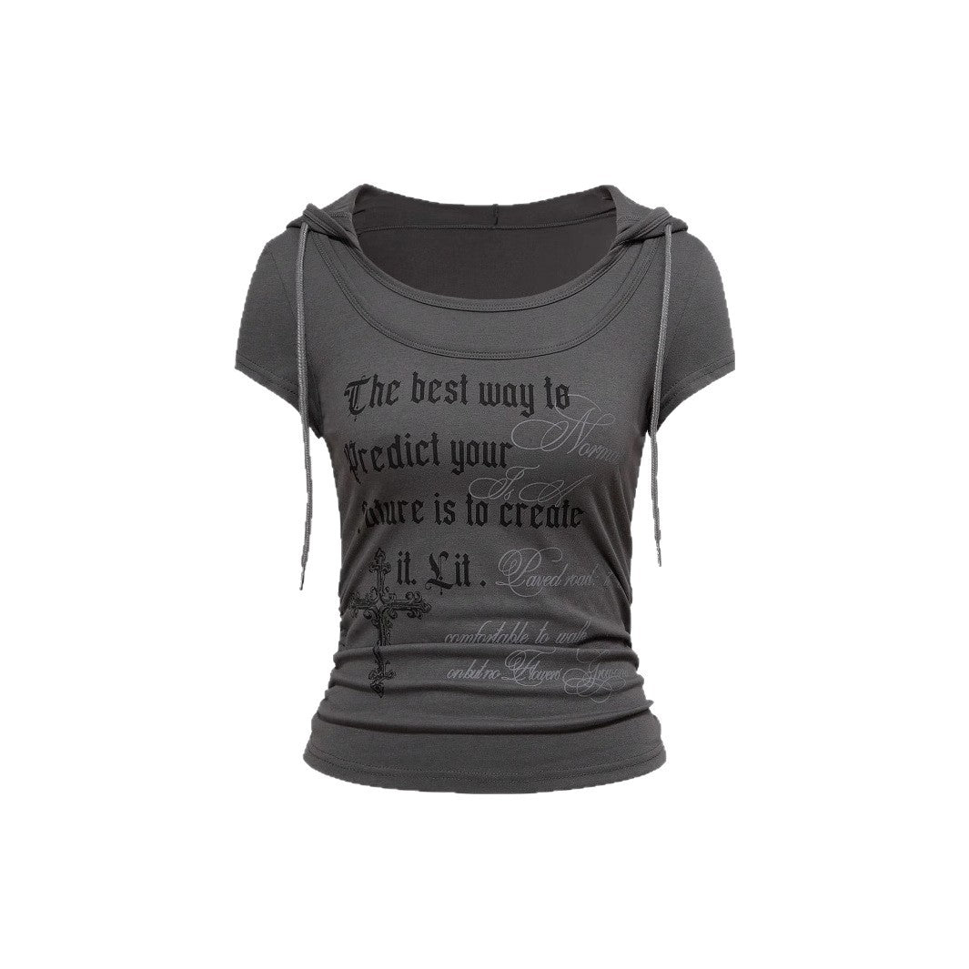 Women's Hoodie T-Shirt with Unique Print StylebySassy